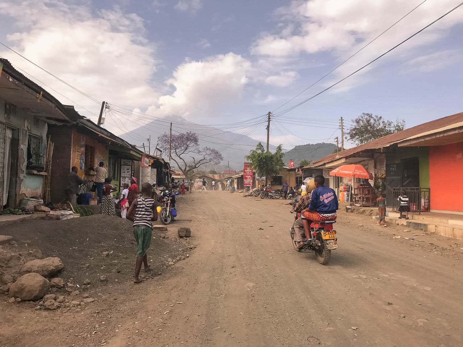 dusty road in Arusha, Tanzania