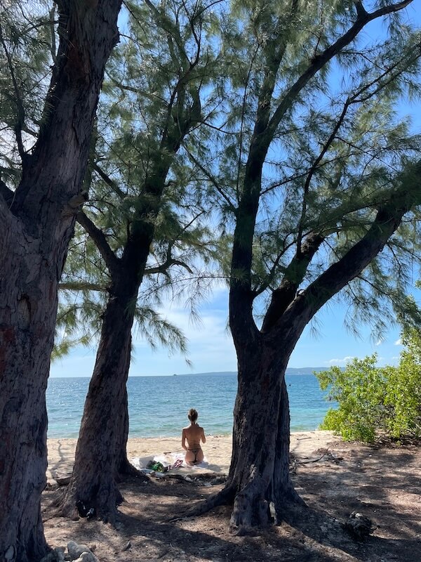 ich in lime caye bei kingston, jamaika