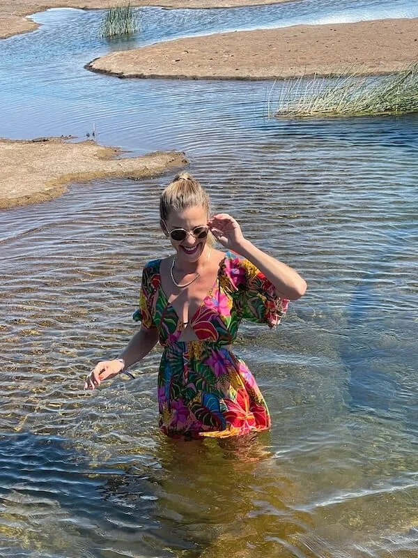 me at the ptch lake in Trnidad