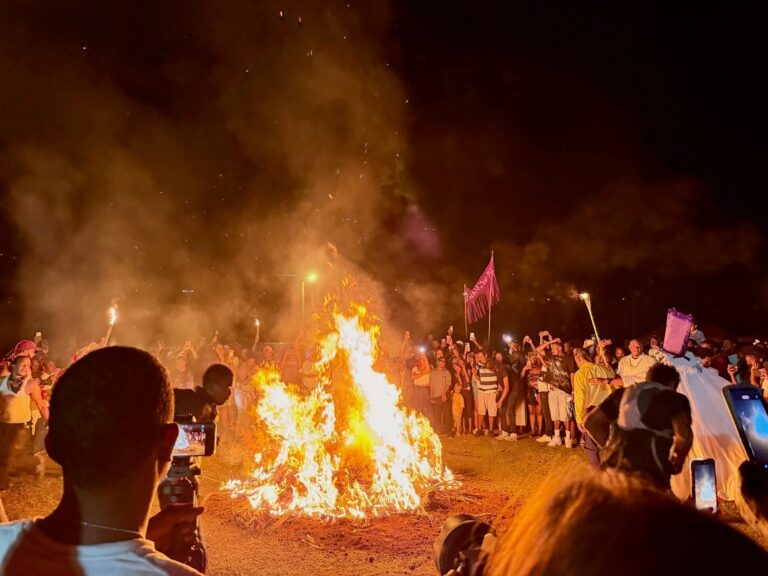 Burning of vaval in dominica